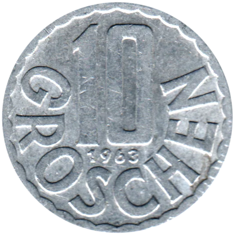 10 Groschen, 1963 Reverse