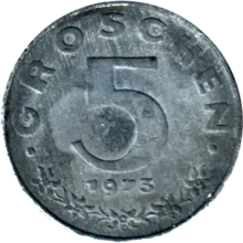 Preview 5 Groschen, 1973 reverse