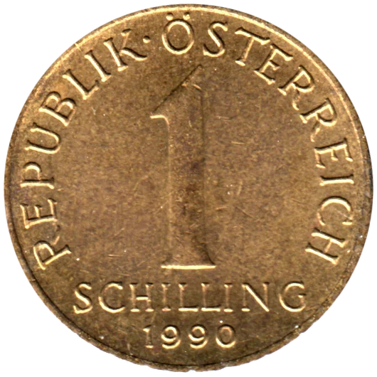 1 Schilling, 1990 Reverse