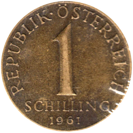 1 Schilling, 1961 Reverse