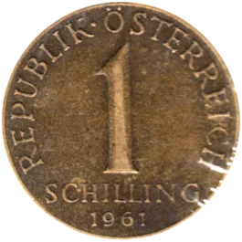 Preview 1 Schilling, 1961 reverse