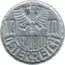 Preview 10 Groschen, 1962 obverse