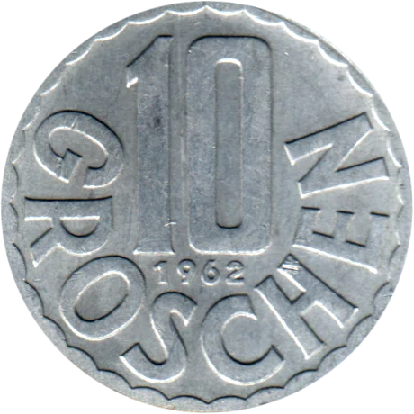 10 Groschen, 1962 Reverse