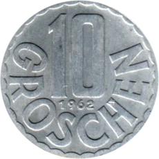 Preview 10 Groschen, 1962 reverse