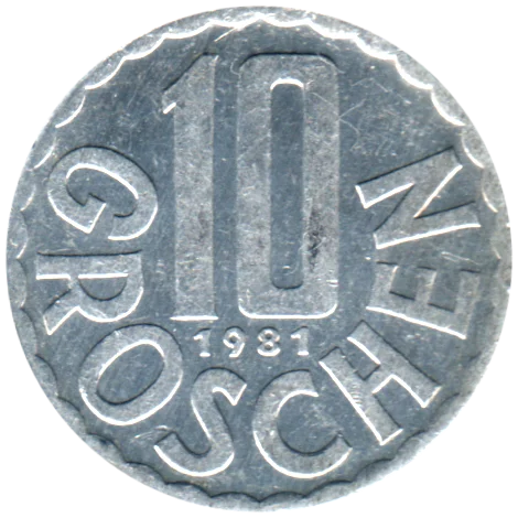10 Groschen, 1981 Reverse