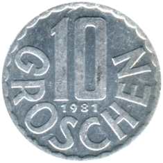 Preview 10 Groschen, 1981 reverse