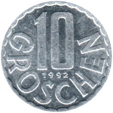 Preview 10 Groschen, 1992 reverse