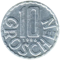 Preview 10 Groschen, 1986 reverse