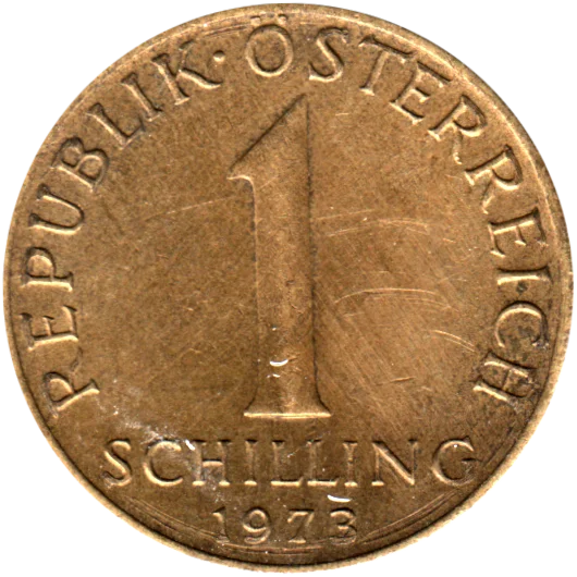 1 Schilling, 1973 Reverse