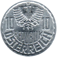 Preview 10 Groschen, 1969 obverse