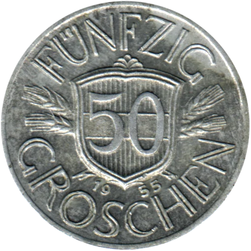 50 Groschen, 1955 Reverse