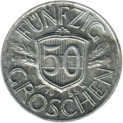Preview 50 Groschen, 1955 reverse
