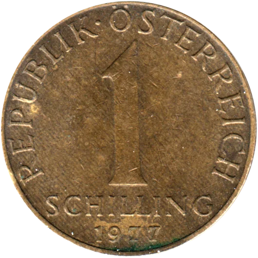 1 Schilling, 1977 Reverse