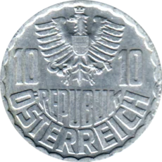 Preview 10 Groschen, 1968 obverse