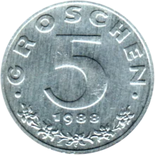 Preview 5 Groschen, 1988 reverse