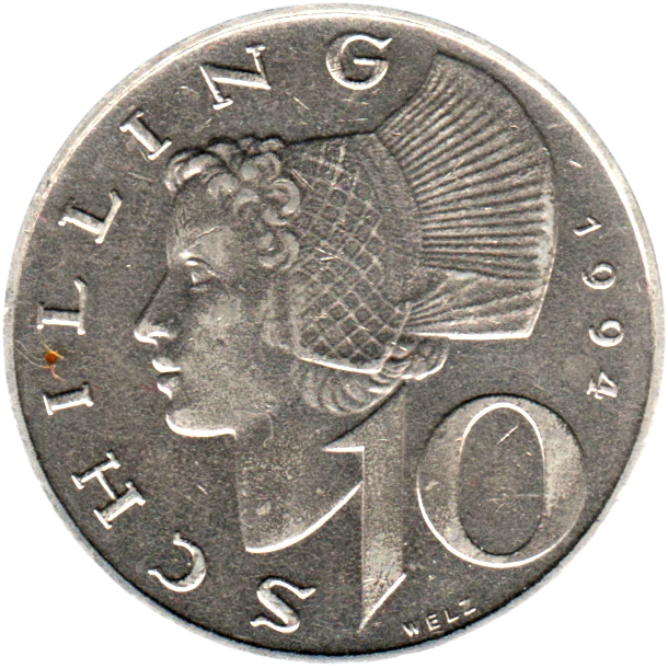 10 Schilling, 1994 Reverse