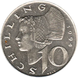 Preview 10 Schilling, 1994 reverse