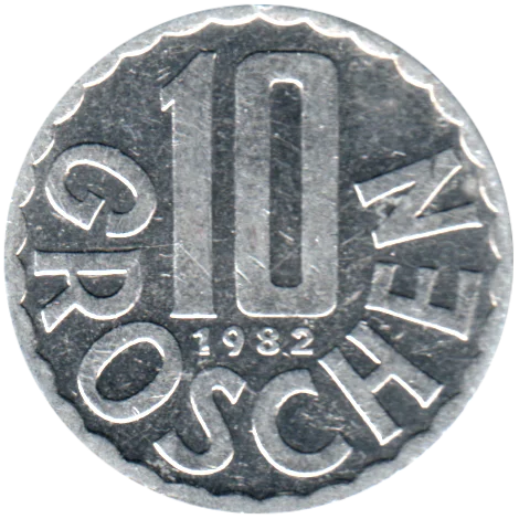 10 Groschen, 1982 Reverse
