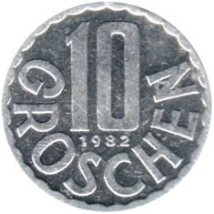 Preview 10 Groschen, 1982 reverse