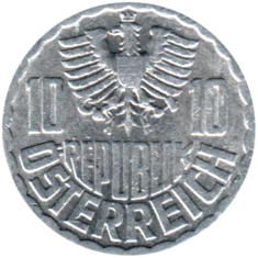 Preview 10 Groschen, 1973 obverse