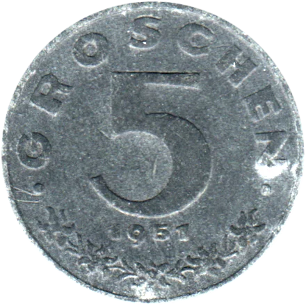 5 Groschen, 1951 Reverse