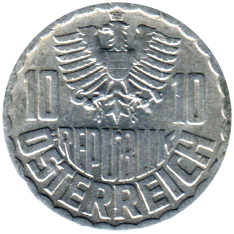 10 Groschen, 1977 Obverse