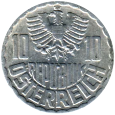Preview 10 Groschen, 1977 obverse