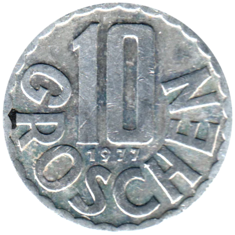 10 Groschen, 1977 Reverse
