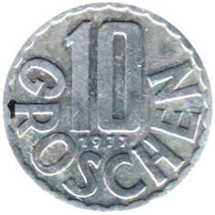 Preview 10 Groschen, 1977 reverse