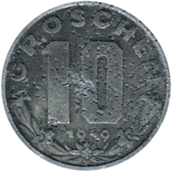 Preview 10 Groschen, 1949 reverse