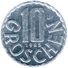 Preview 10 Groschen, 1985 reverse