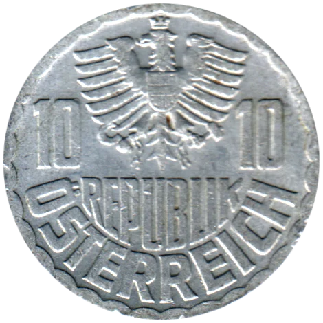 10 Groschen, 1971 Obverse