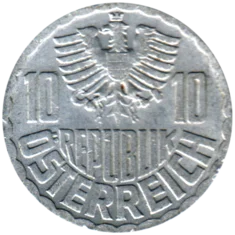 Preview 10 Groschen, 1971 obverse