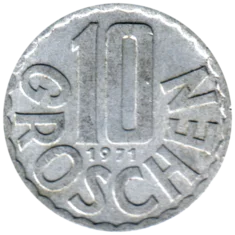 Preview 10 Groschen, 1971 reverse