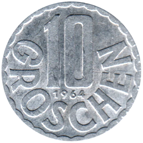 10 Groschen, 1964 Reverse