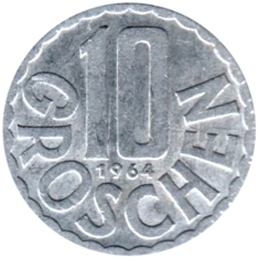Preview 10 Groschen, 1964 reverse