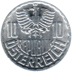 Preview 10 Groschen, 1975 obverse