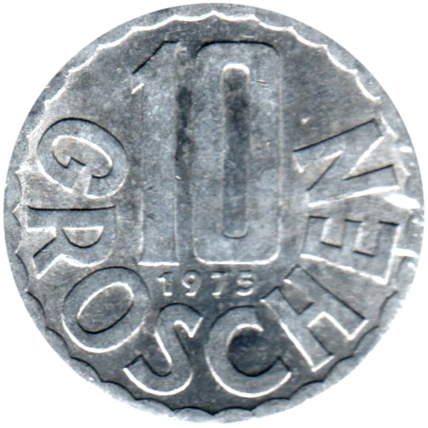 10 Groschen, 1975 Reverse