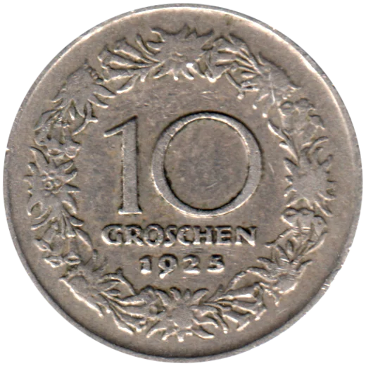10 Groschen, 1925 Reverse