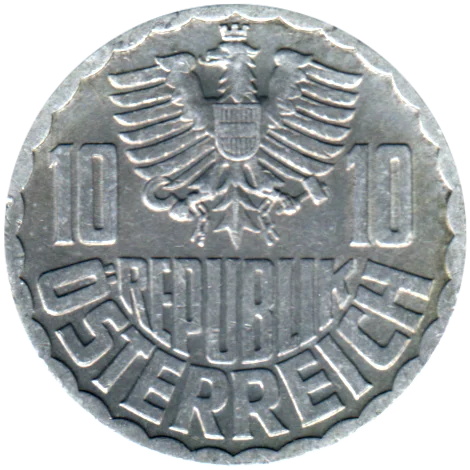 10 Groschen, 1976 Obverse