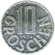 Preview 10 Groschen, 1976 reverse