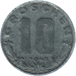 Preview 10 Groschen, 1948 reverse