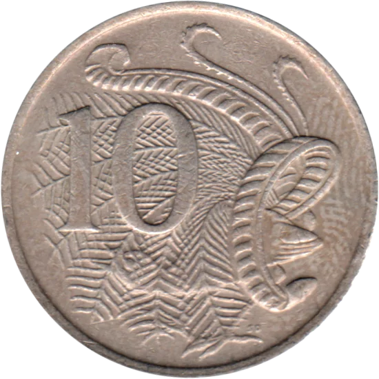 10 cents, 1976 Reverse
