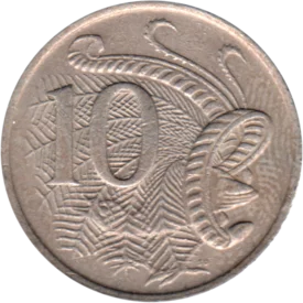 Preview 10 cents, 1976 reverse