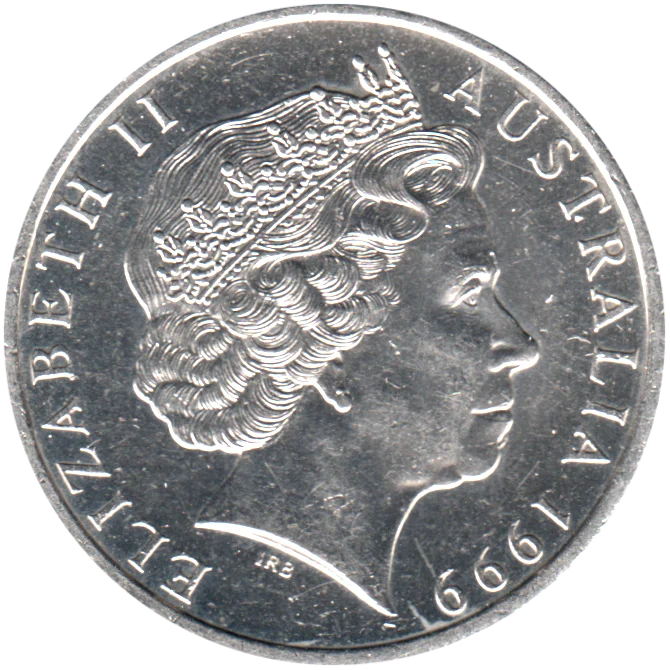 20 cents, 1999 Obverse