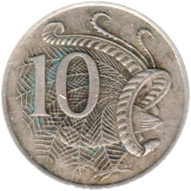 Preview 10 cents, 1975 reverse