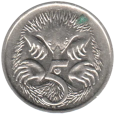 Preview 5 cents, 1995 reverse