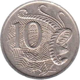 Preview 10 cents, 1973 reverse