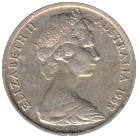 5 cents, 1968 Obverse