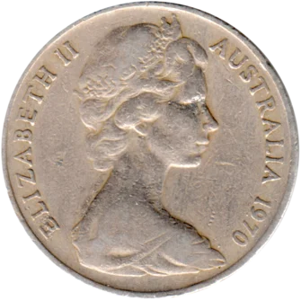 Preview 20 cents, 1970 obverse